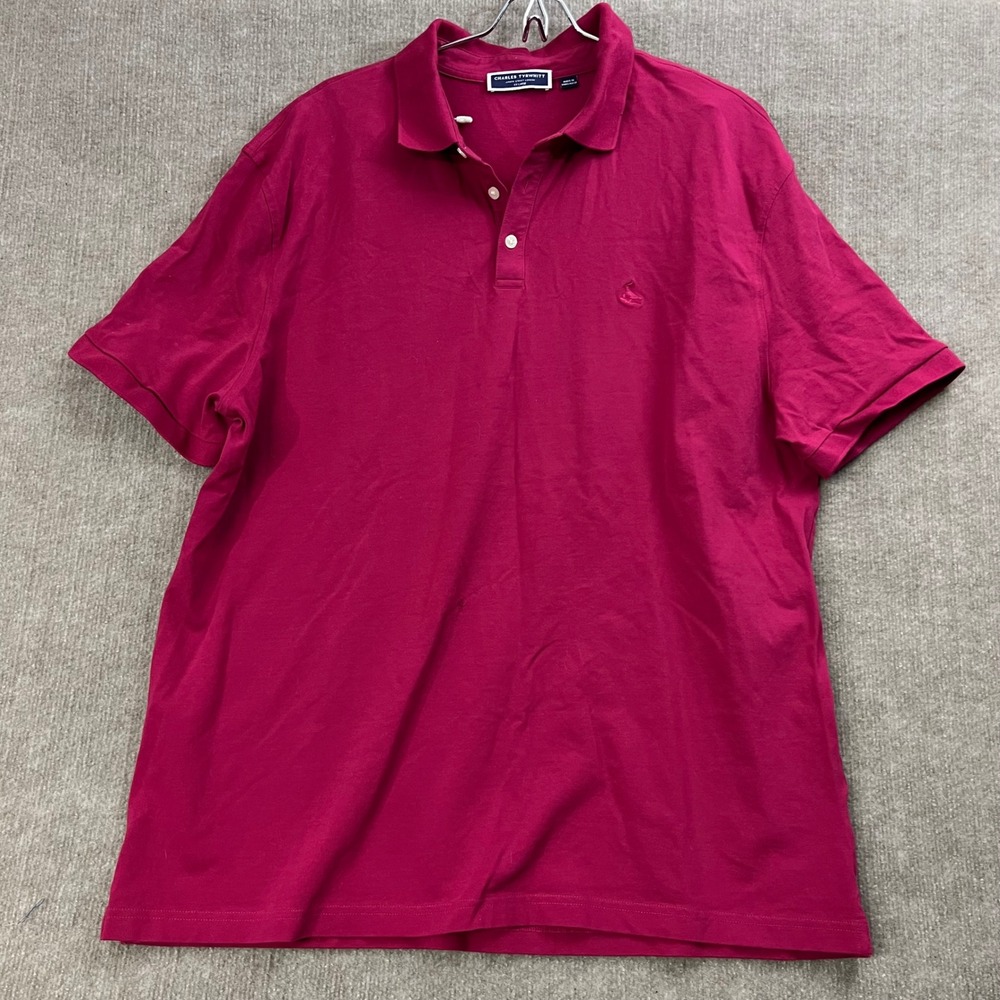 Charles‎ Tyrwhitt Pink Polo Shirt XX Large Men's Short Sleeve Casual Summer
